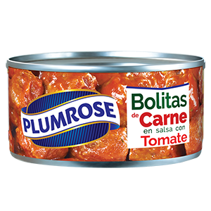 BOLITAS DE CARNE EN SALSA DE TOMATE PLUMROSE – PESO: 180G