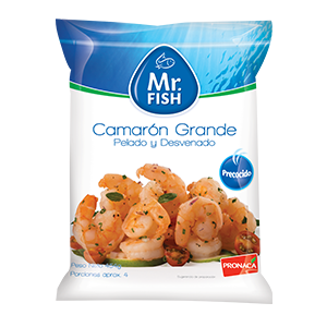 CAMARONES GRANDES PRECOCIDOS Mr. FISH – PESO: 454G