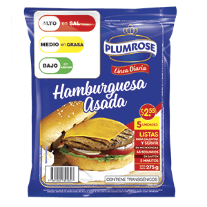 HAMBURGUESA ASADA PLUIMROSE – PESO: 275G