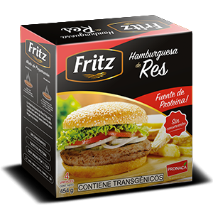 HAMBURGUESA DE RES FRITZ – PESO: 454G