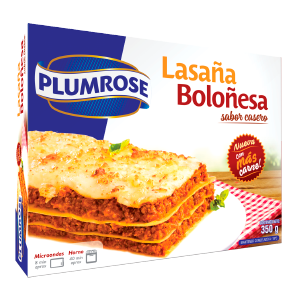 LASAÑA BOLOÑESA PLUMROSE – PESO: 350G