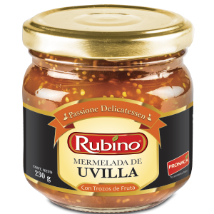 MERMELADA UVILLA RUBINO – PESO: 230G