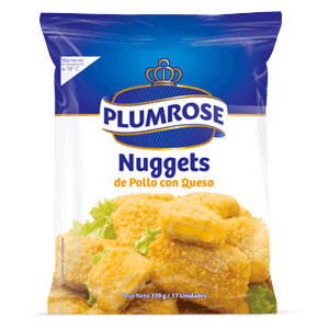 NUGGETS DE POLLO CON QUESO PLUMROSE PESO: 320G