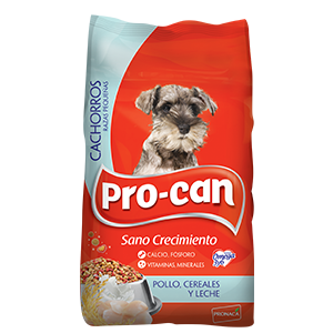 PROCAN CACHORROS RAZAS PEQUEÑAS SABOR A POLLO, CEREALES Y LECHE PESO: 4KG