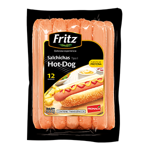 SALCHICHA HOTDOG FRITZ PESO: 0.9KG