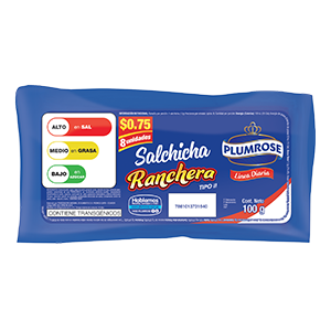 SALCHICHA RANCHERA LÍNEA DIARIA PESO: 100G